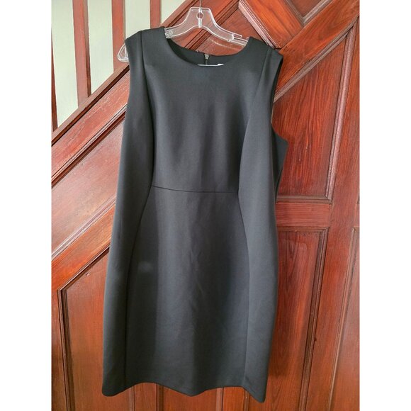 Calvin Klein Womens Black Sleeveless Sheath Dress Size 20W Polyester/Spandex - Picture 3 of 7